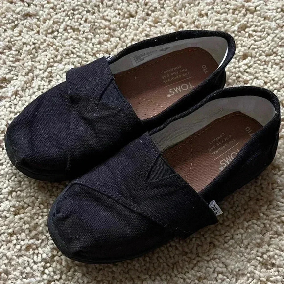 Toms Other - Toms Tiny Alpargata Canvas Shoes Toddler Size